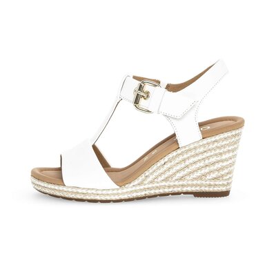 Sandales compensées blanc