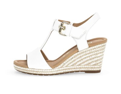 Sandalo con zeppa bianco