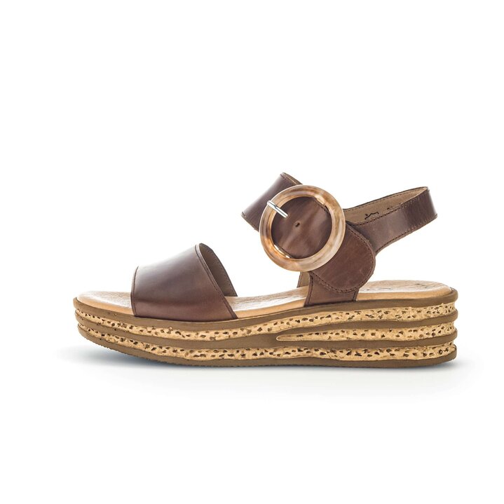 Sandalo con plateau marrone #0