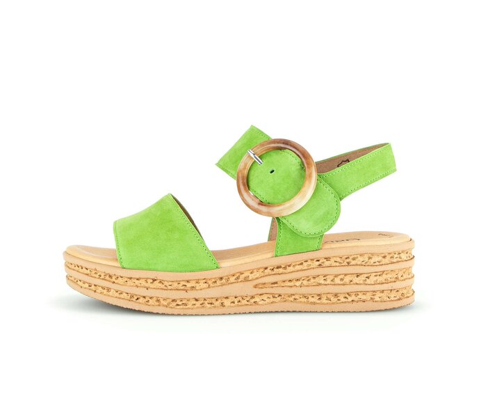 Sandale met plateauzool groen #0