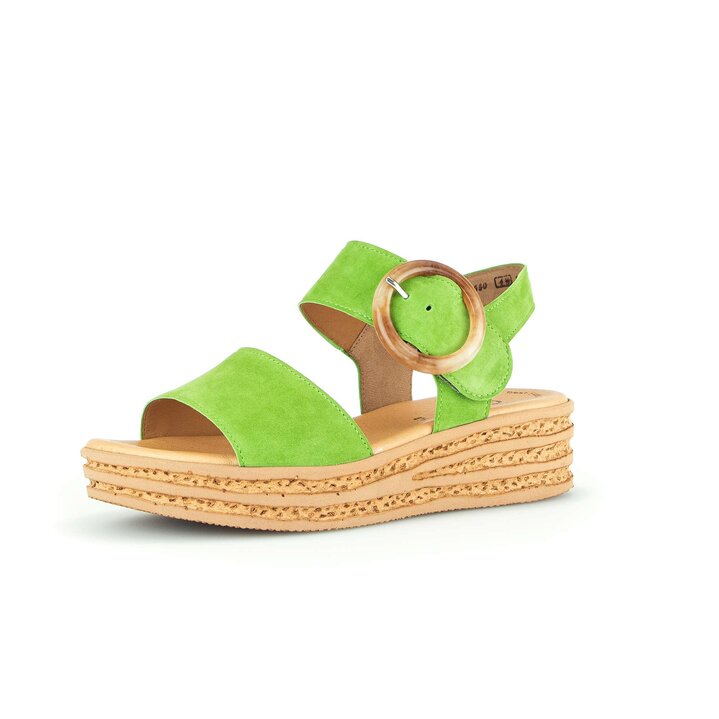 Sandale met plateauzool groen #2