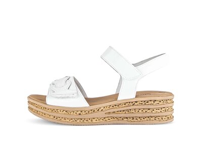 Plateau Sandale weiß