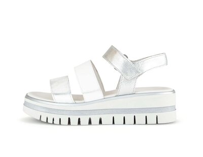 Sandalo con plateau bianco