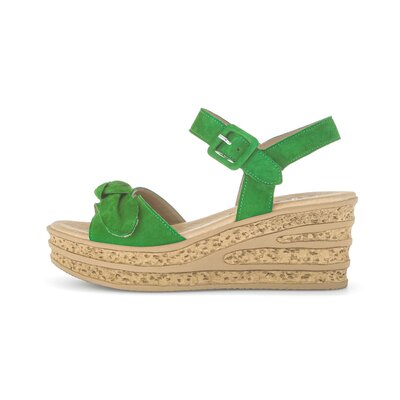 Sandales compensées vert