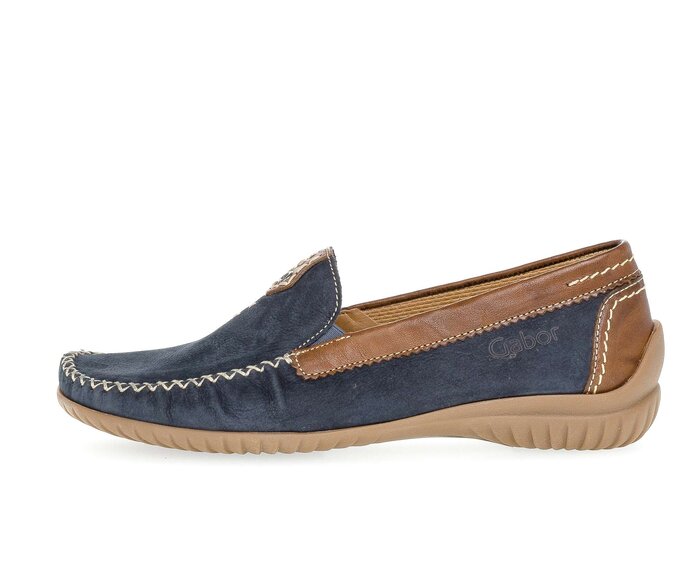 Mocassin 66.090.46 Combinaison de cuirs bleu Gabor