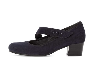 Décolleté con cinturino blu