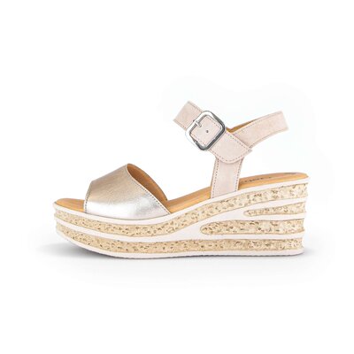Sandaleno met sleehak rose