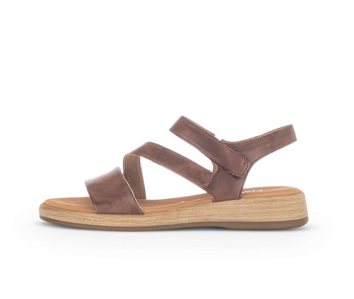 Sandal met riempjes bruin #0