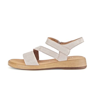Sandal met riempjes beige