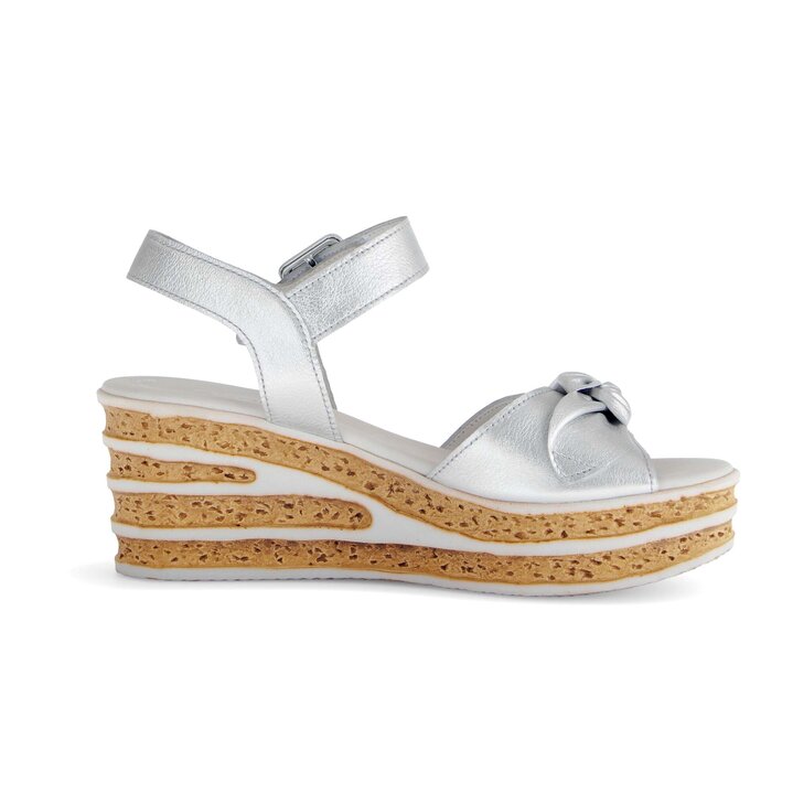 Keilsandalette silber #1