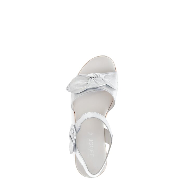 Keilsandalette silber #5