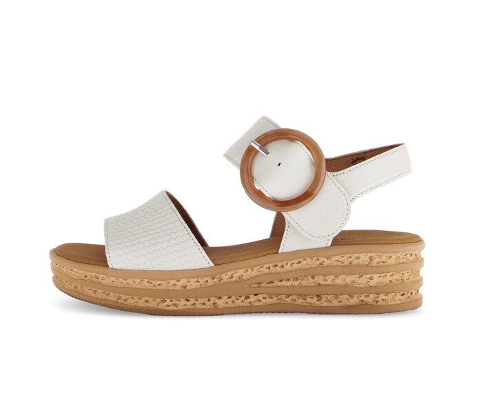 Sandale met plateauzool beige #0
