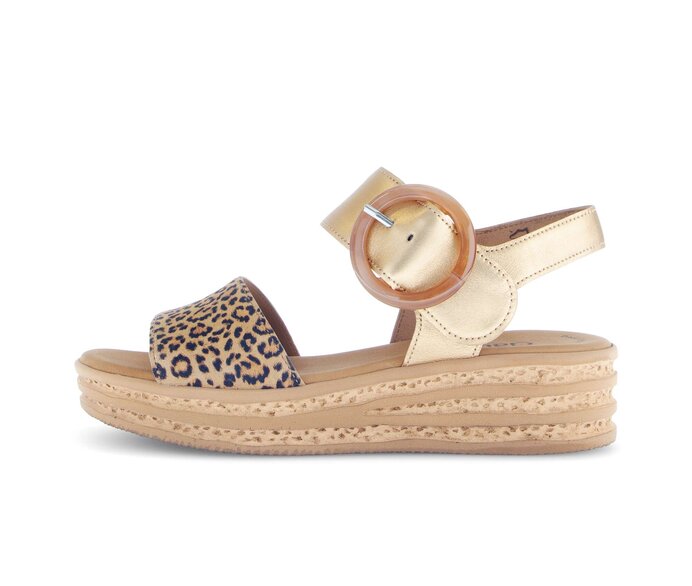 Sandale met plateauzool beige #0