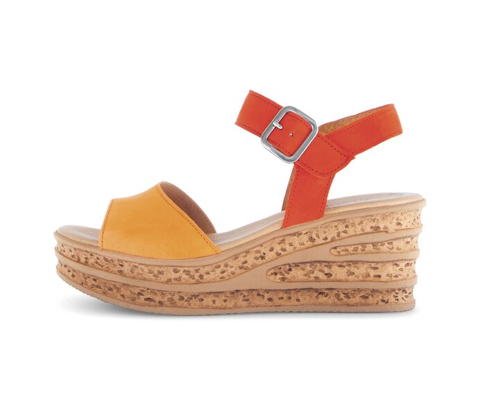 Sandale compensée orange on sale