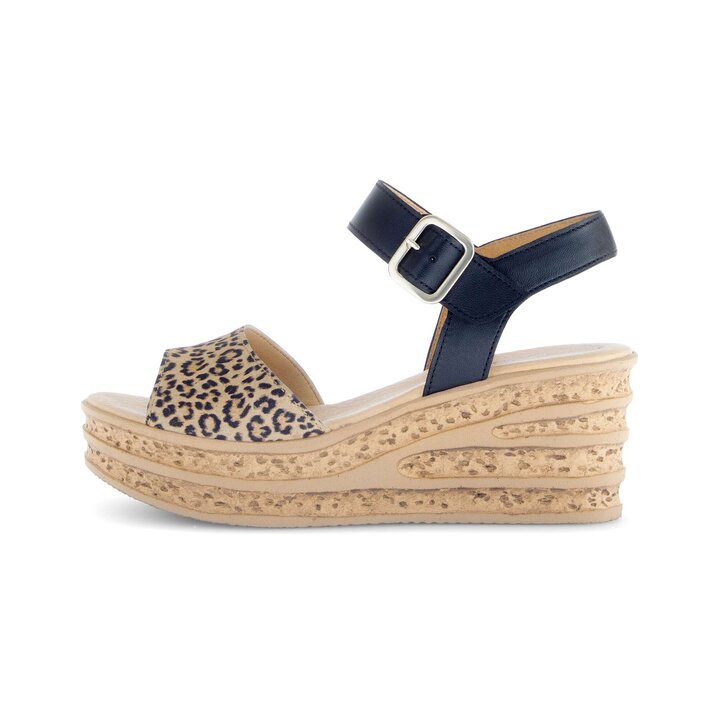 Sandales compensées beige #0