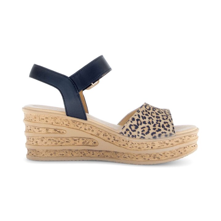 Sandales compensées beige #1