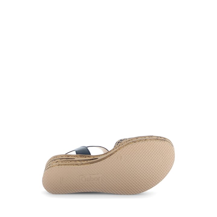 Sandales compensées beige #4