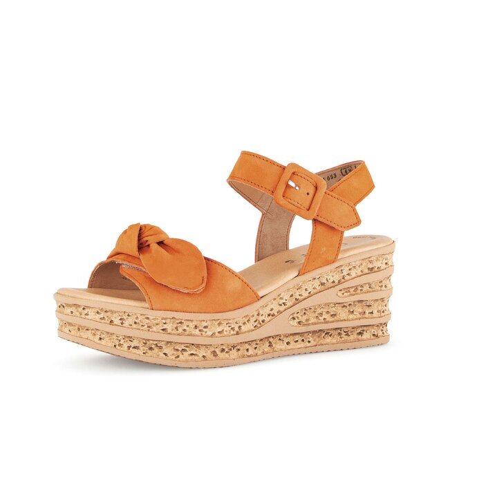 Keilsandalette orange #2