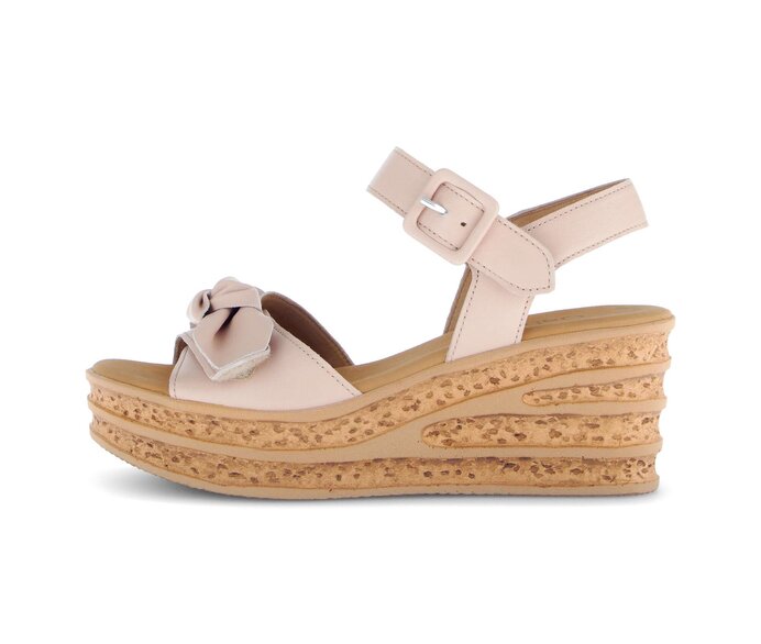 Sandale compensee rose top