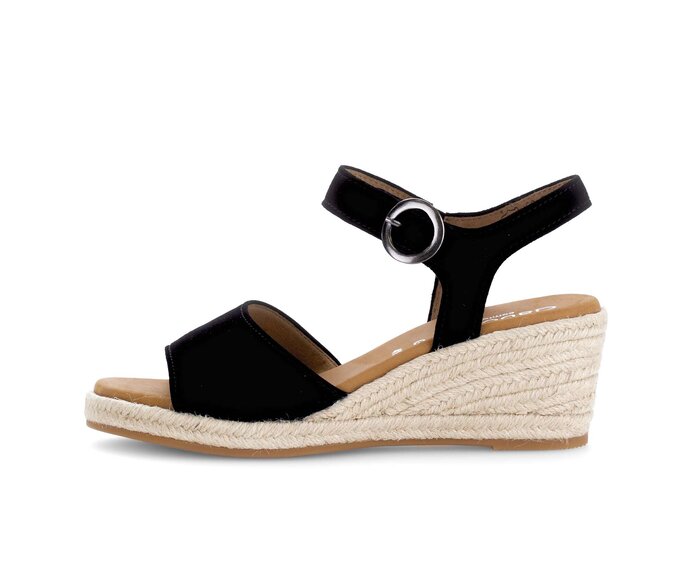 Keilsandalette schwarz #0