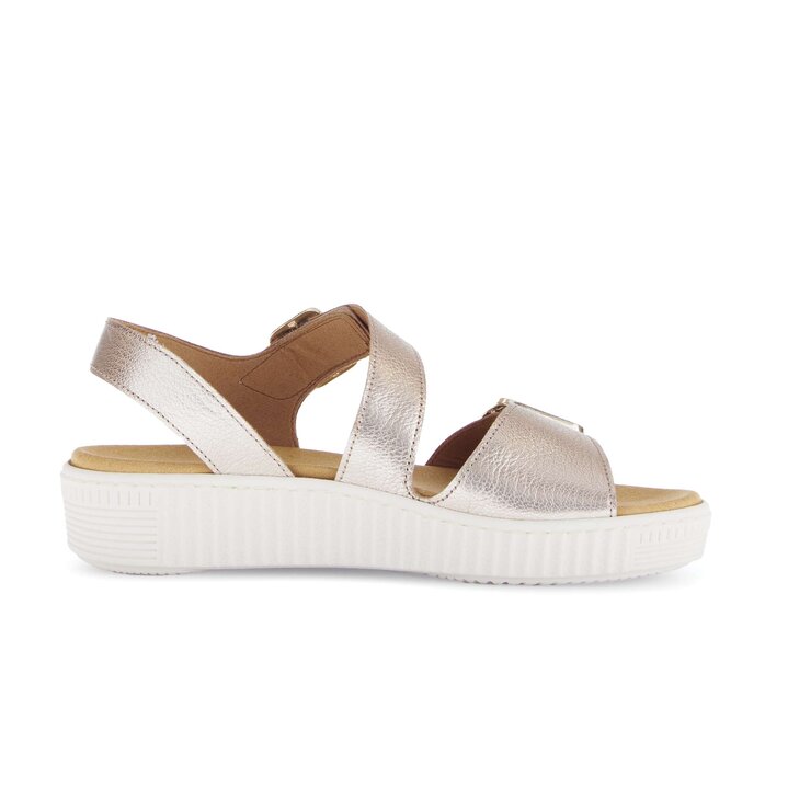 Sandale à plateforme or #1