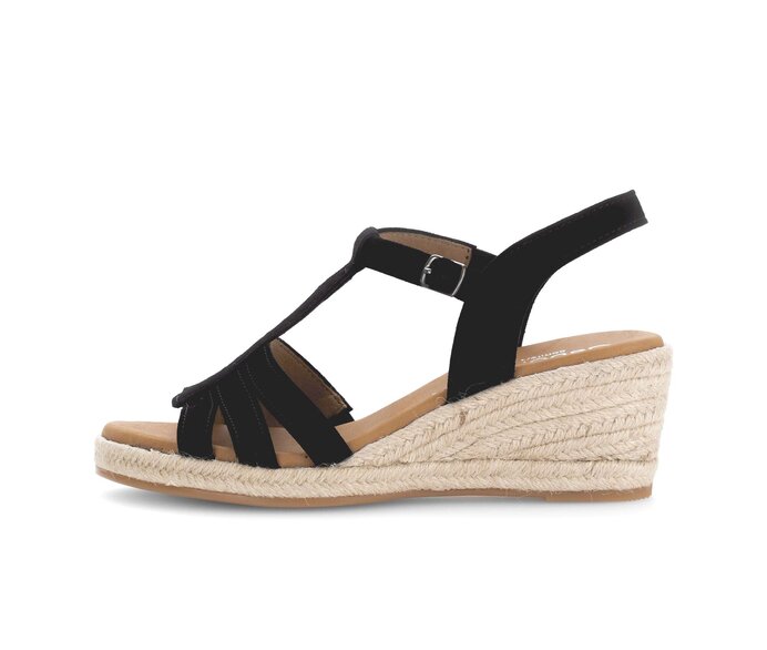 Keilsandalette schwarz #0