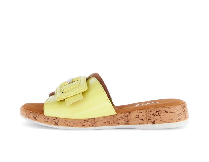Mules Gabor Confort Pour Femme - Sabots Textile Avec Semelle TPU, Talon Bloc 2cm, Largeur Supplémentaire G - Modèle 62.791