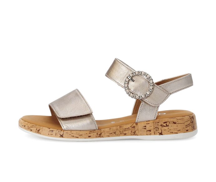 Sandal met riempjes goud #0