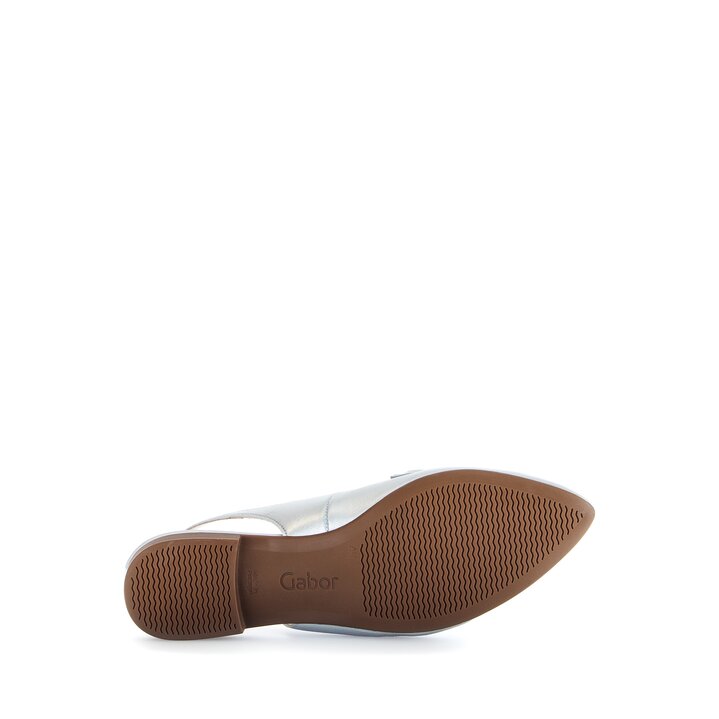 Escarpin à talon ouvert argent #4