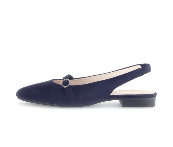 Escarpin a talon ouvert 61.530.16 Daim bleu Gabor