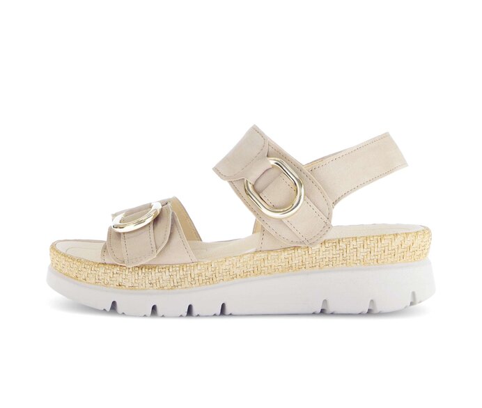 Sandale met plateauzool beige #0