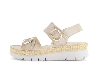 Sandalo con plateau beige