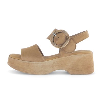 Sandal met riempjes bruin