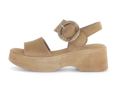 Sandalo con cinturino marrone