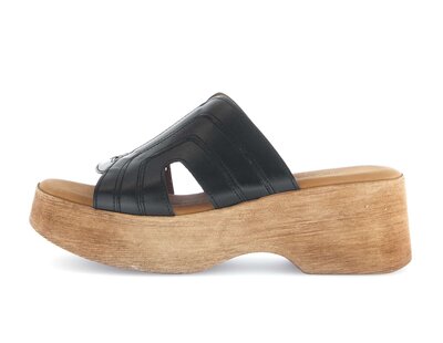 Plateau Sandale schwarz