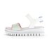 Sandalo con plateau multicolore
