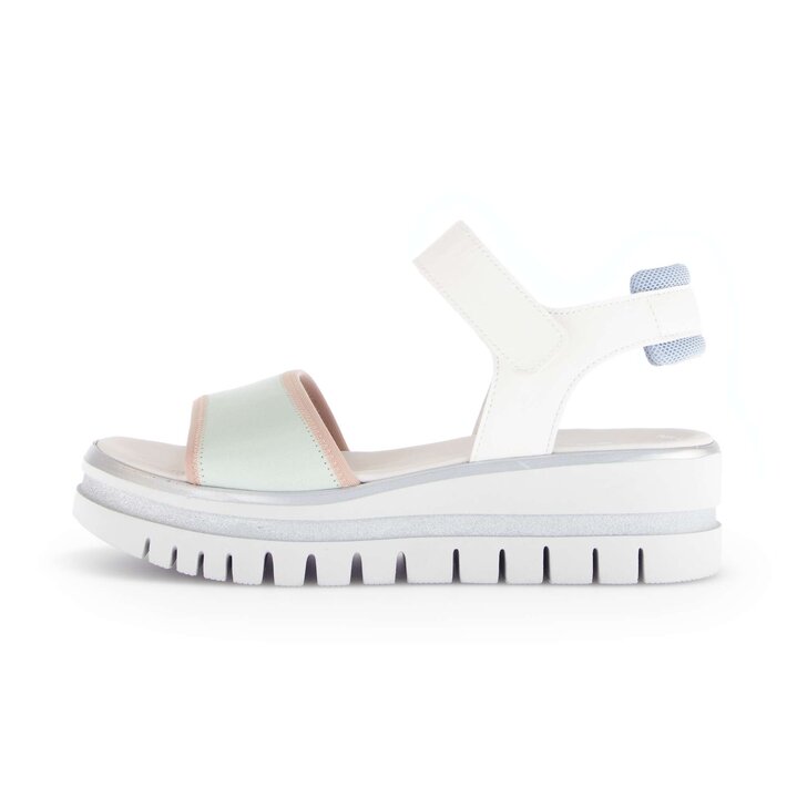 Sandalo con plateau multicolore #0