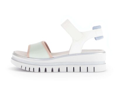 Sandalo con plateau multicolore