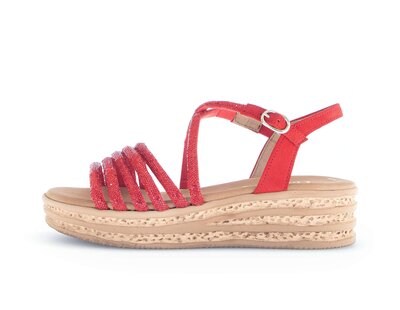 Plateau Sandale rot