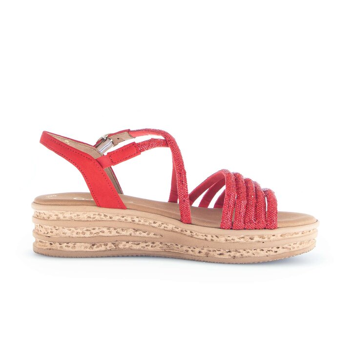Plateau Sandale rot #1