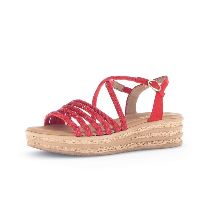 Plateau Sandale rot #2