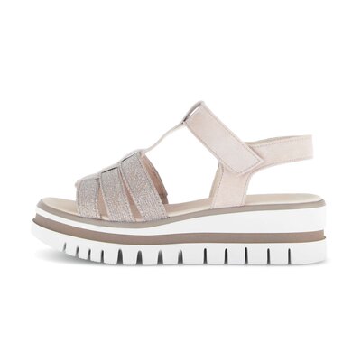 Sandale met plateauzool rose