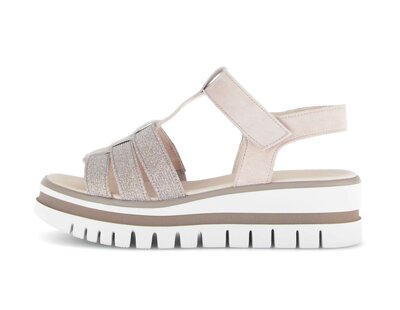 Sandalo con plateau rosa