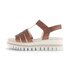 Sandale met plateauzool bruin