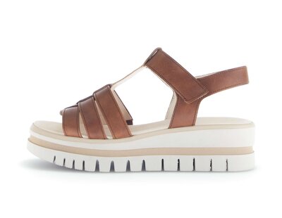 Sandalo con plateau marrone