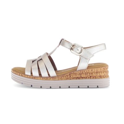 Sandal met riempjes goud