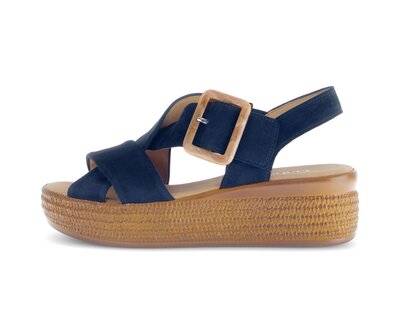 Sandalo con plateau blu