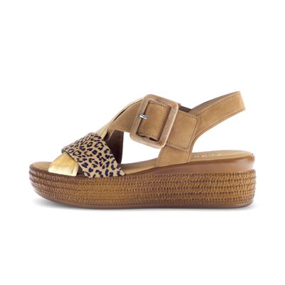 Sandalo con plateau marrone