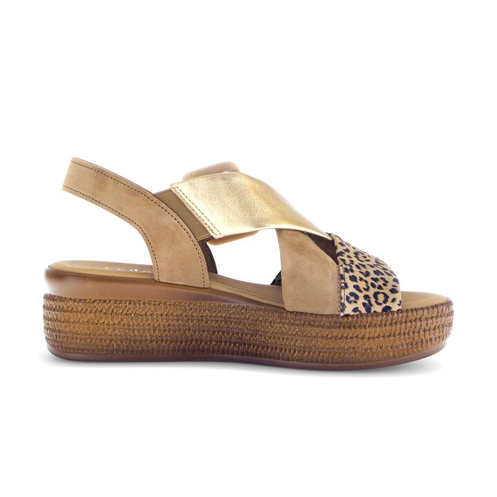 Sandale à plateforme marron #1