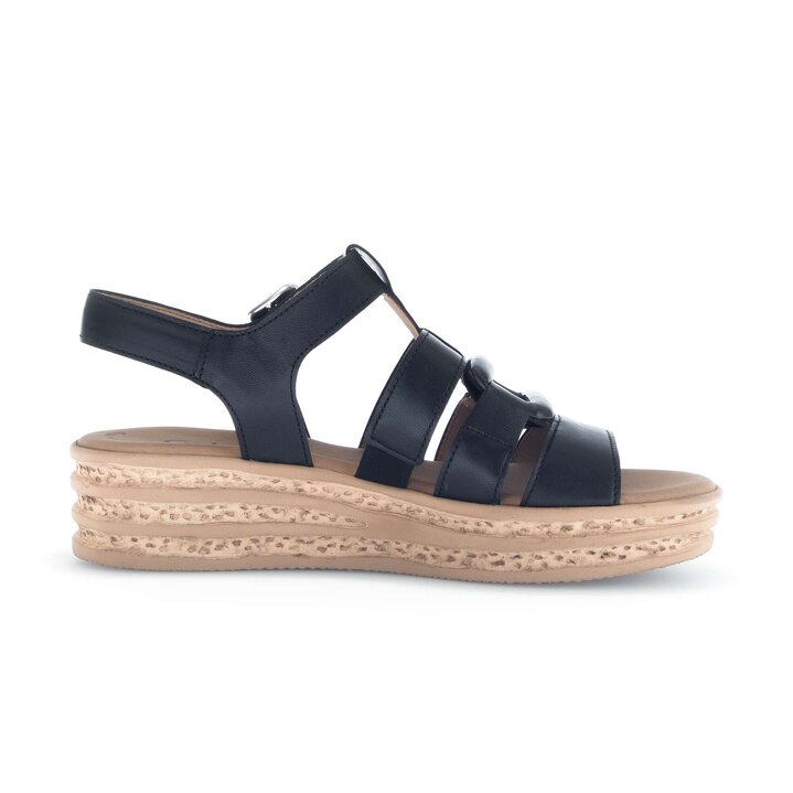 Sandale met plateauzool zwart #1